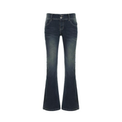 double - low rise jeans