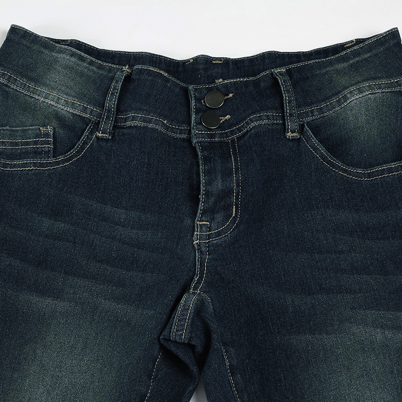 double - low rise jeans