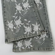 flowers - low rise jeans