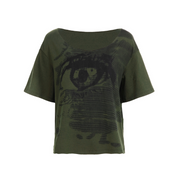 off-shoulder eye - oversized tee