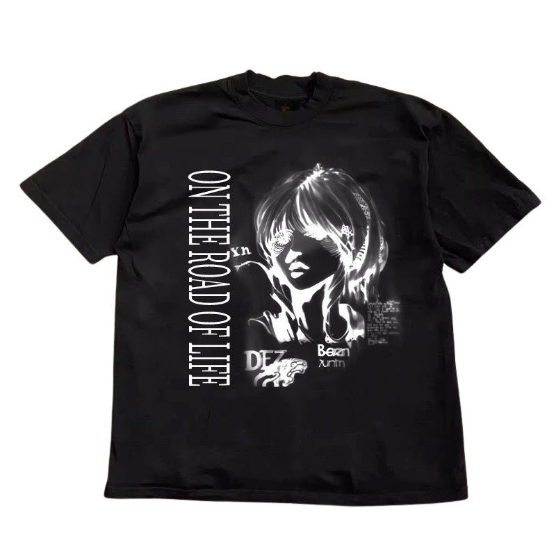 road of life - oversized tee