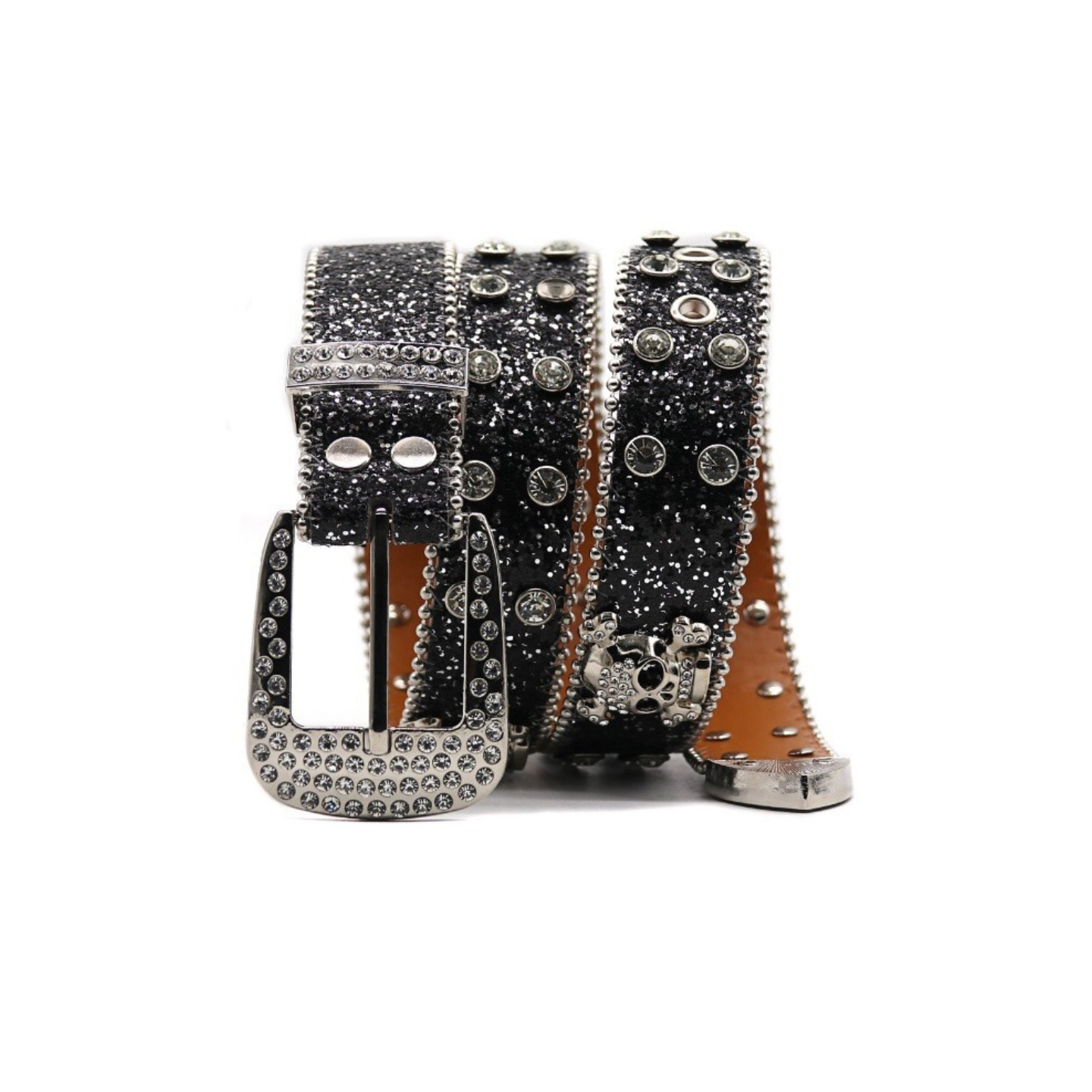 skull rhinestone - belt