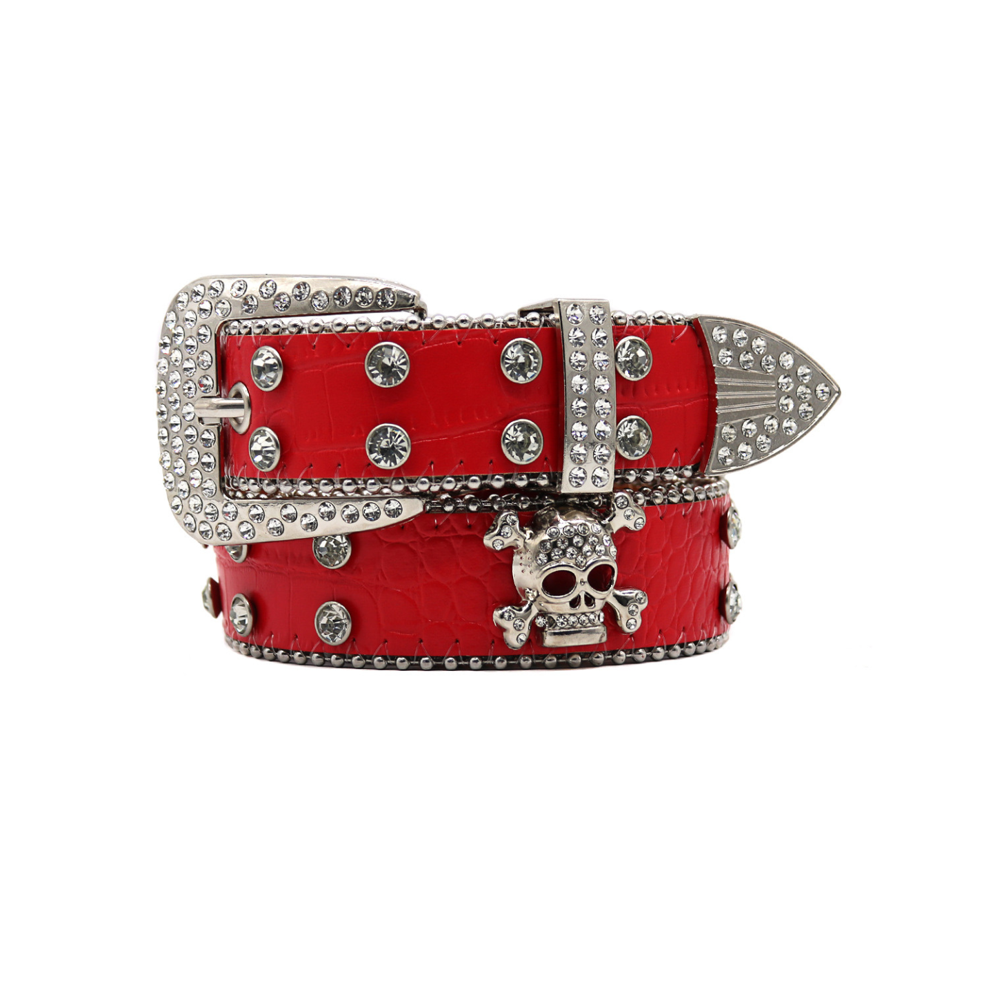 skull rhinestone - belt