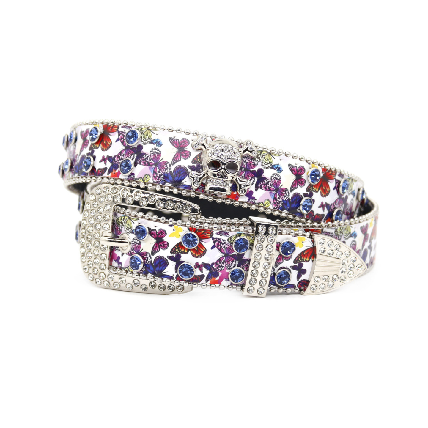 skull rhinestone - belt