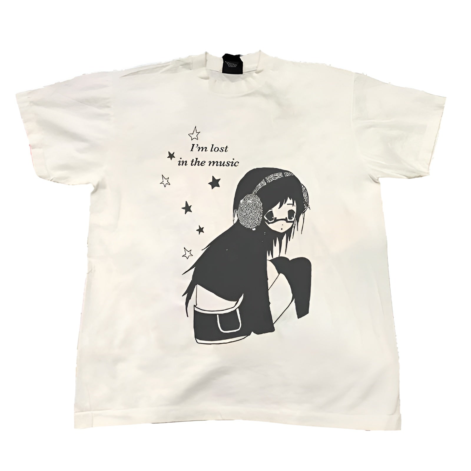 lost in the music - oversized tee