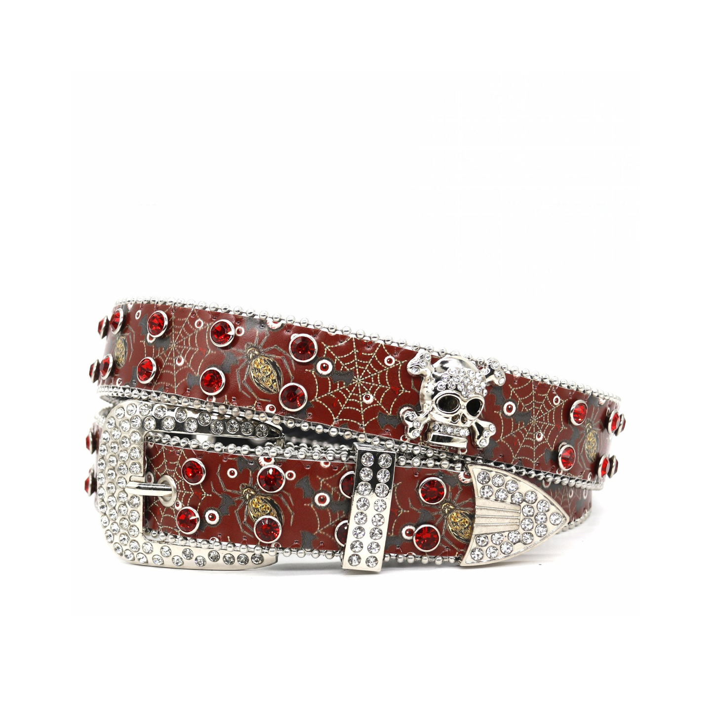 skull rhinestone - belt