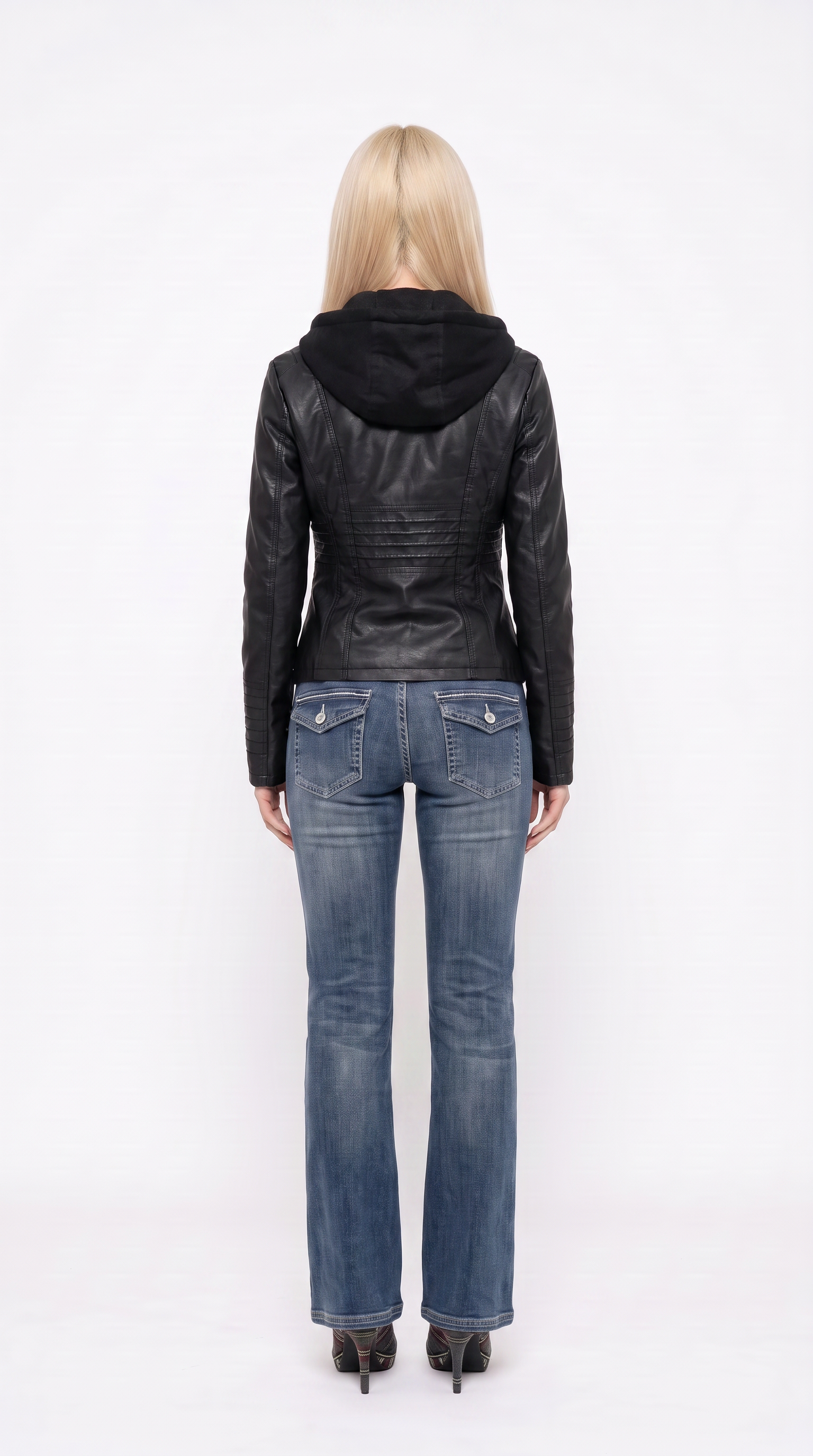 Leather Hooded Jacket