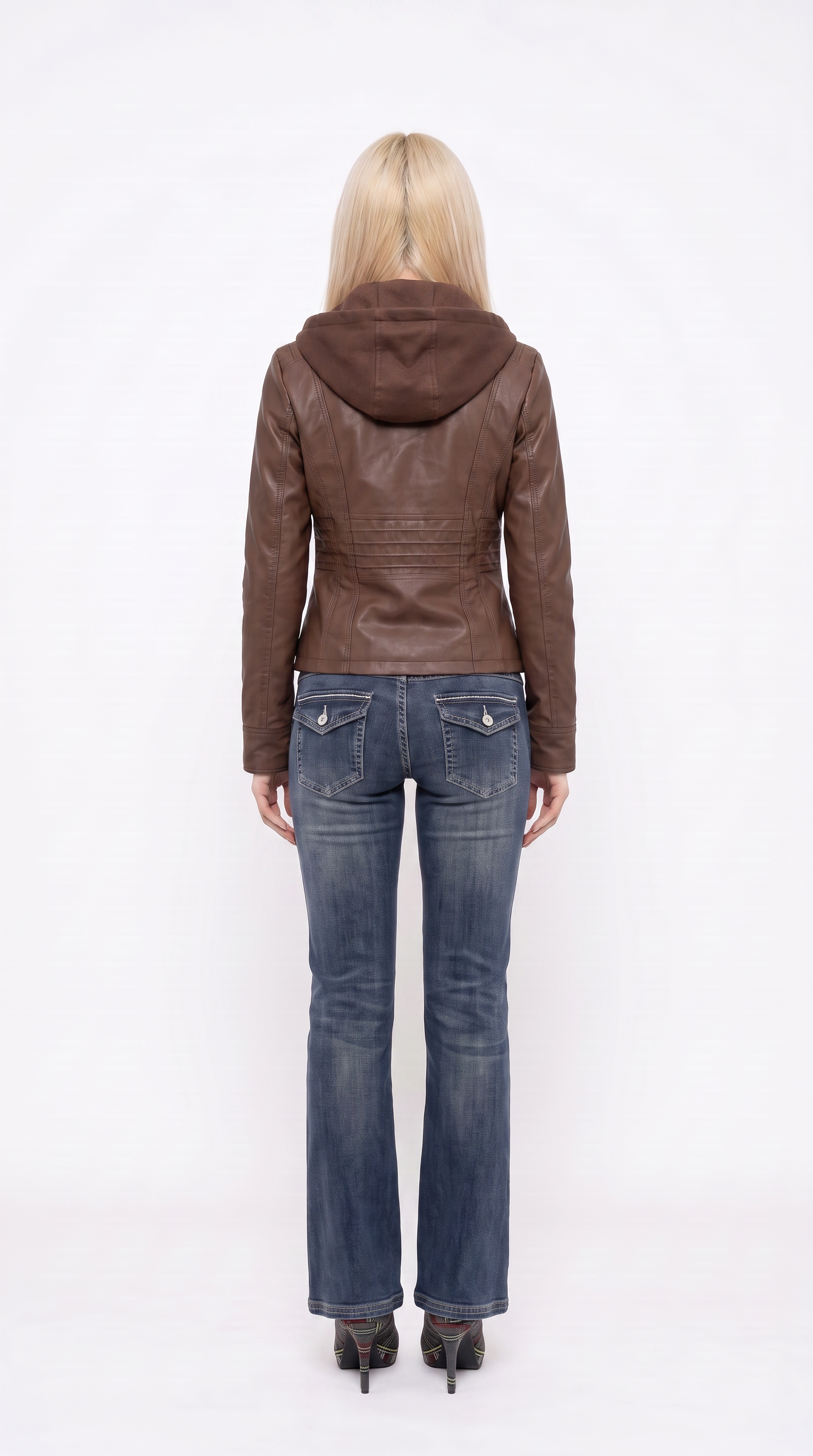 Leather Hooded Jacket