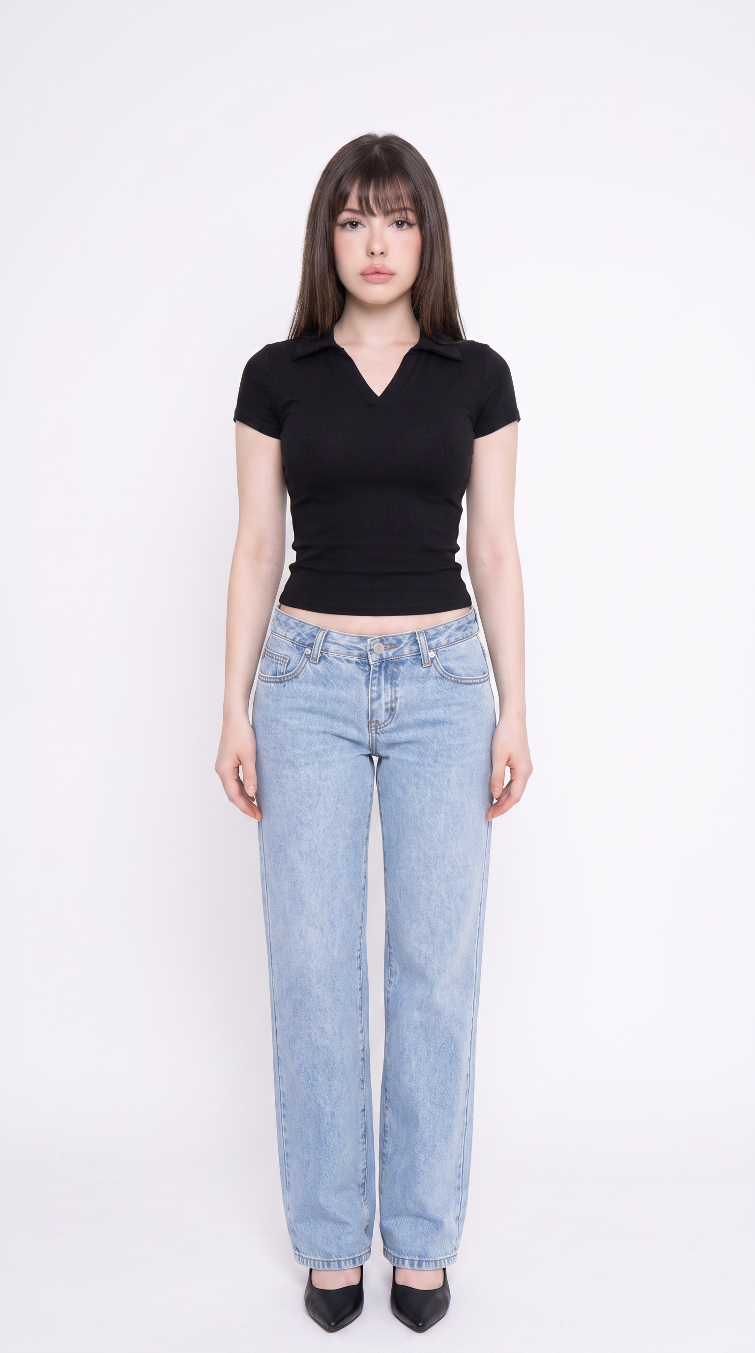 Low Waist Straight Leg Jeans