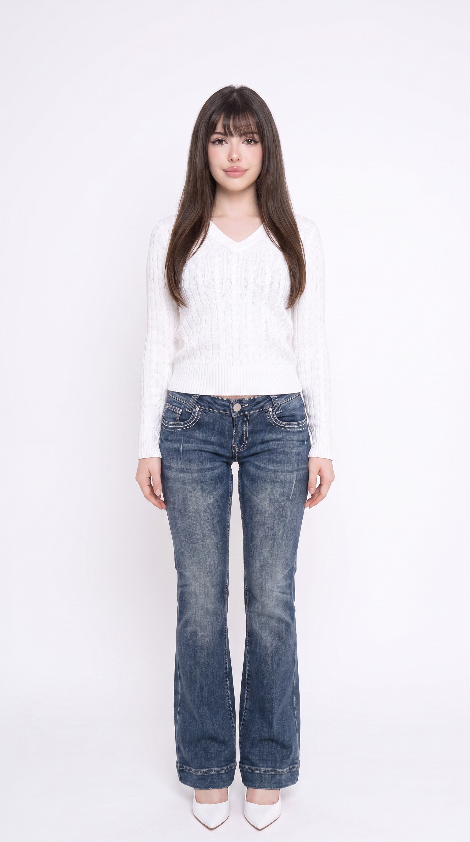 Flared Low Rise Jeans