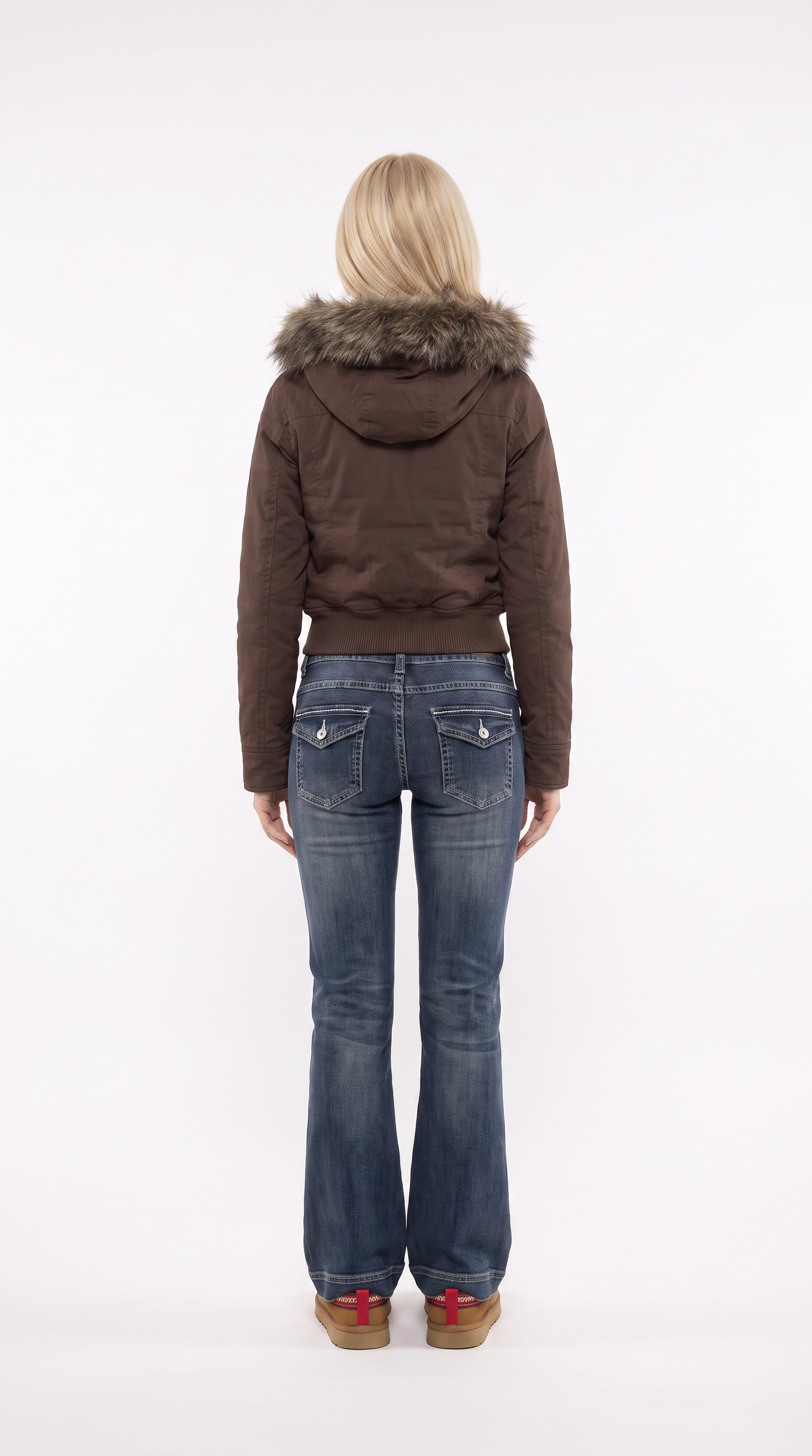 Fur Collar Cropped Jacket