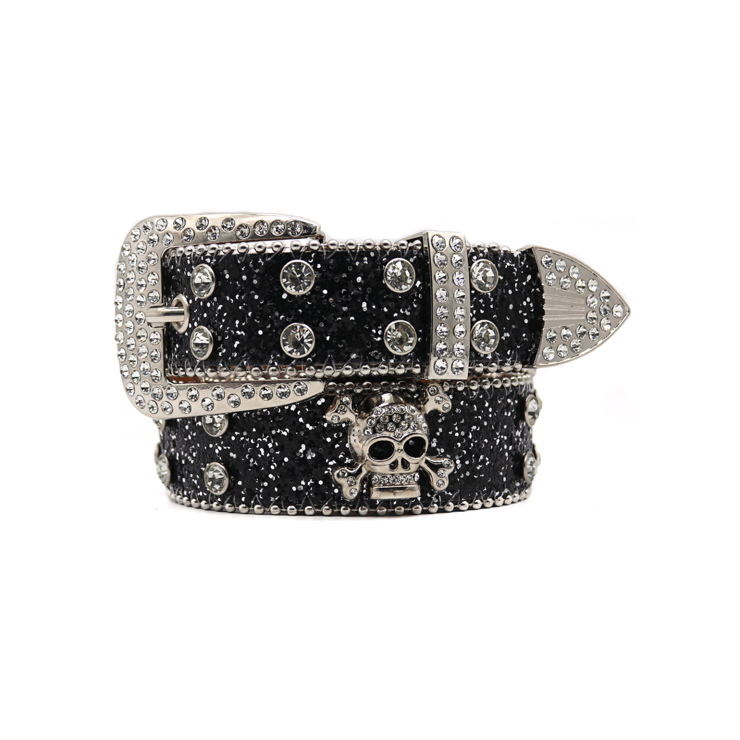 skull rhinestone - belt