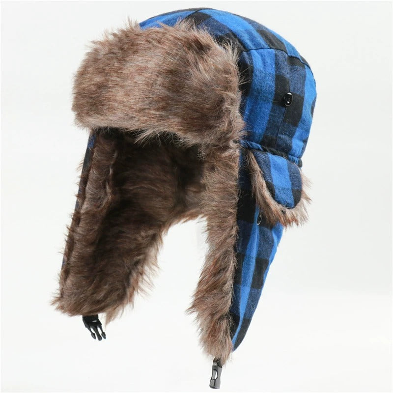 plaid - trapper hat