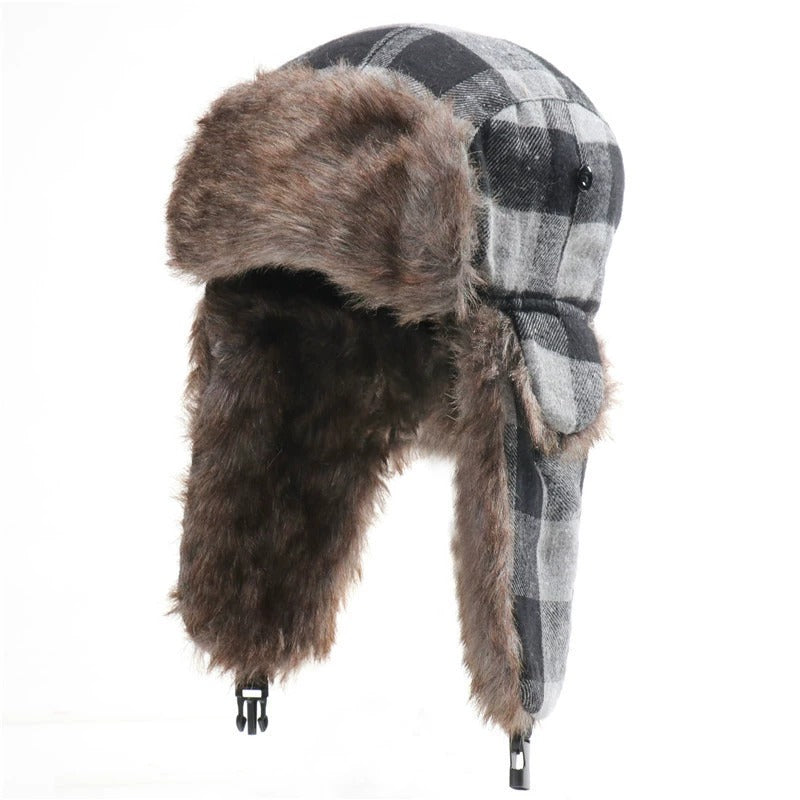 plaid - trapper hat